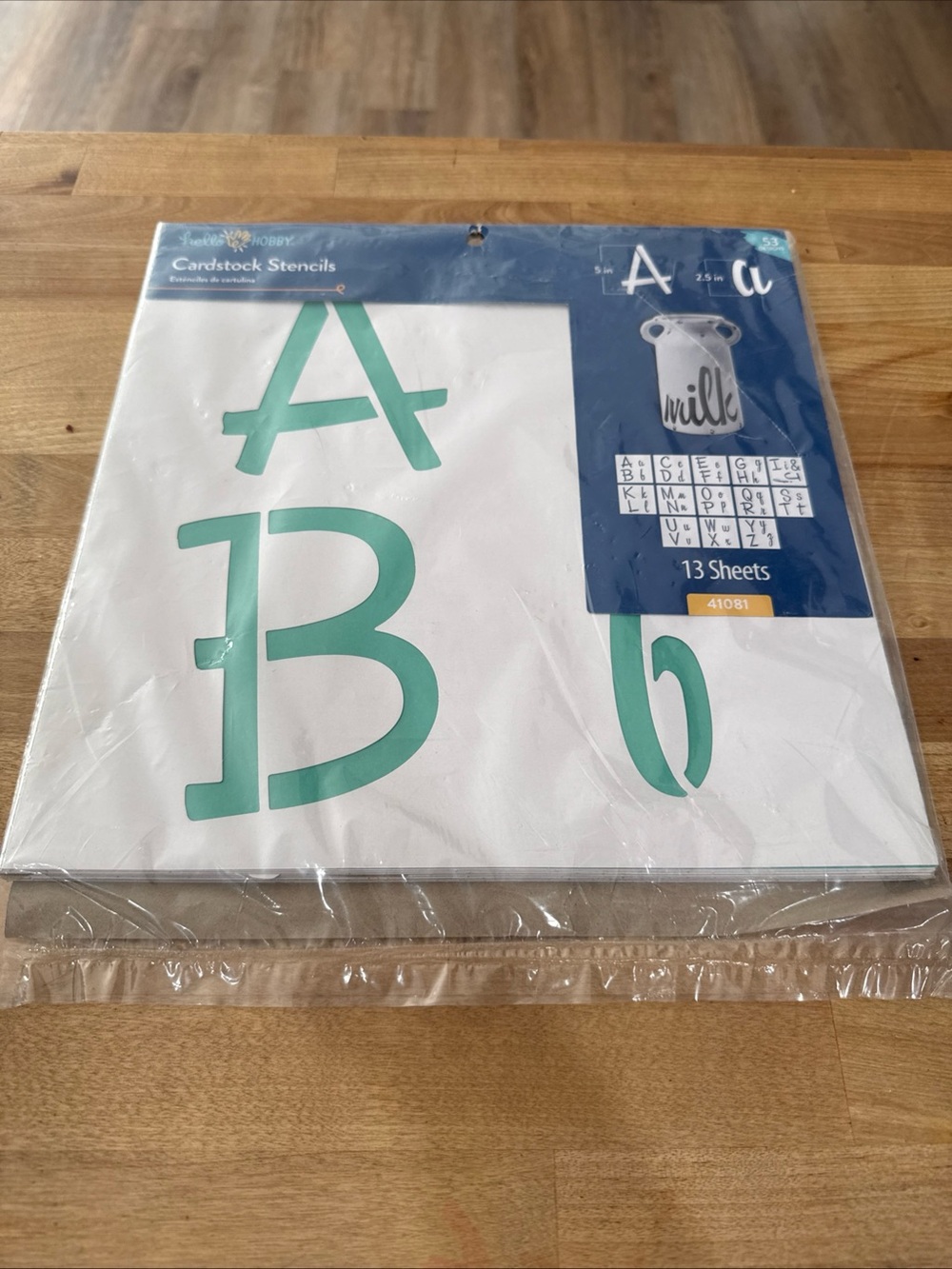Cardstock Alphabet Stencils - Teal Letters